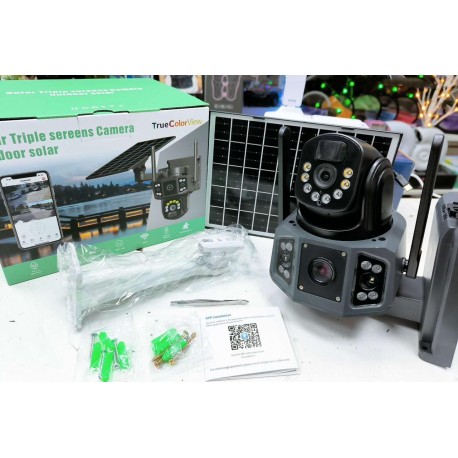 Видеокамера уличная xTriple sereens Camera loor solar с тремя экранами-2