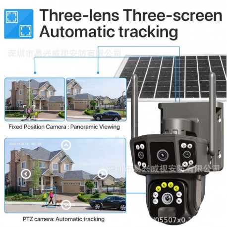 Видеокамера уличная xTriple sereens Camera loor solar с тремя экранами-4