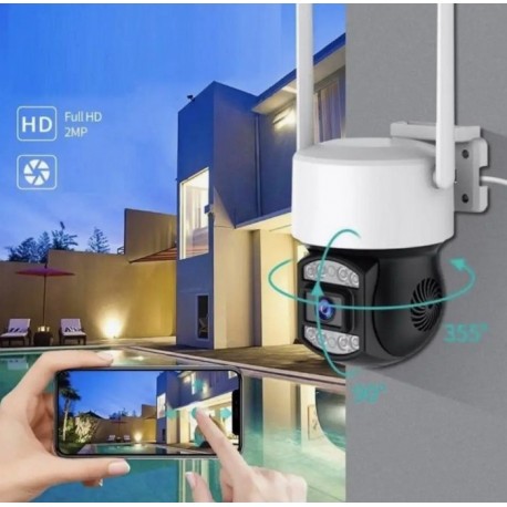 Наружная IP-камера видеонаблюдения IP66 Full HD 1080p купольная поворотная  оптом-5