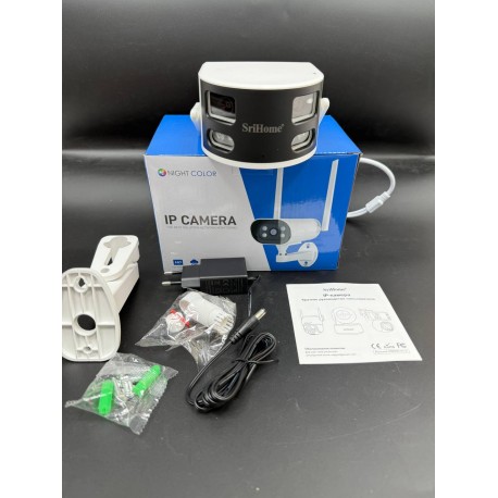 Видеокамера SriHome WiFi IP Camera NIGHT COLOR 4К 180 градусов со звуком и светом-3