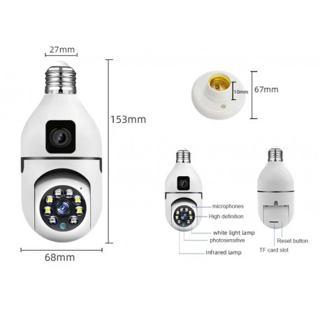 V380 Wi-Fi IP-камера с двумя объективами 1080P  оптом-1