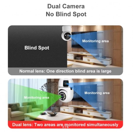 V380 Wi-Fi IP-камера с двумя объективами 1080P  оптом-5