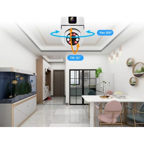 V380 Wi-Fi IP-камера с двумя объективами 1080P  оптом-8