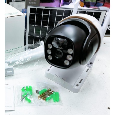 Видеокамера 4G V380Pro наружного наблюдения WiFi на солнечной батареи-3