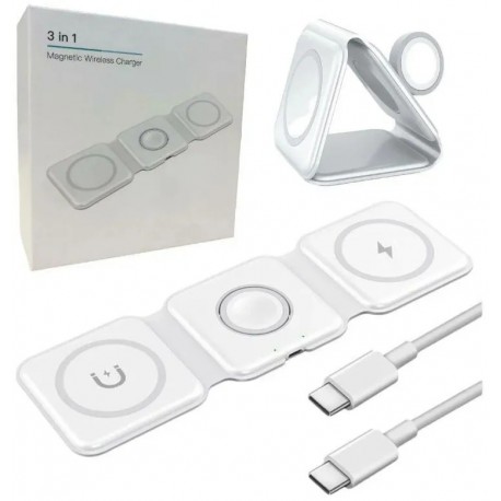 Беспроводное зарядное устройство, док-станция Magnetic Wireless Charger 3in1  оптом