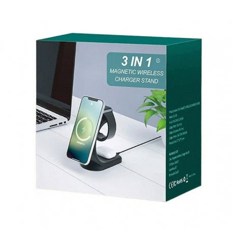 Беспроводное зарядное устройство iPower 3 в 1 с технологией Magsafe  оптом-2