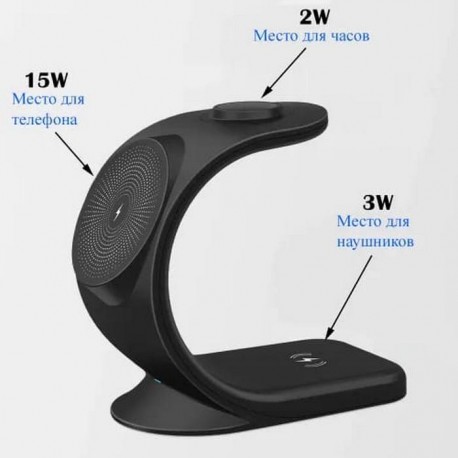 Беспроводное зарядное устройство iPower 3 в 1 с технологией Magsafe  оптом-6