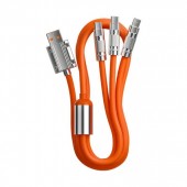 Кабель для зарядки телефона 3 в 1, Type C+Lightning+Micro USB, 6A, 1,2м  Кабель для зарядки телефона 3 в 1, Type C+Lightning+Micro USB, 6A, 1,2м