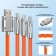 Кабель для зарядки телефона 3 в 1, Type C+Lightning+Micro USB, 6A, 1,2м  оптом