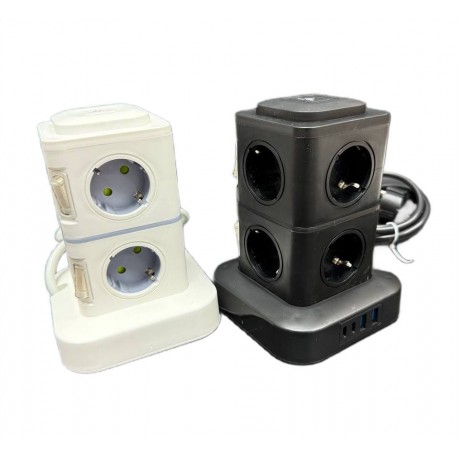 Сетевой фильтр CCL YING Башта 2500Вт 250В длина провода 2 м, 8 евророзеток-2