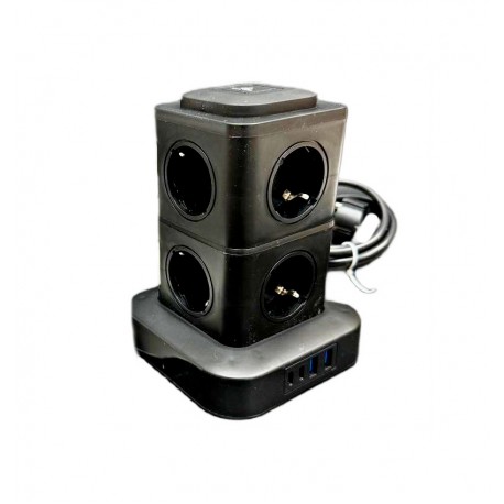 Сетевой фильтр CCL YING Башта 2500Вт 250В длина провода 2 м, 8 евророзеток-1