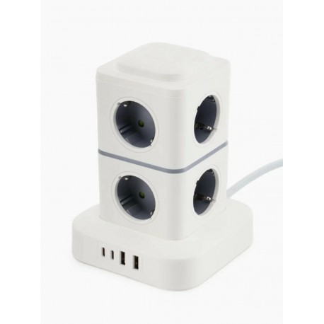 Сетевой фильтр CCL YING Башта 2500Вт 250В длина провода 2 м, 8 евророзеток-3