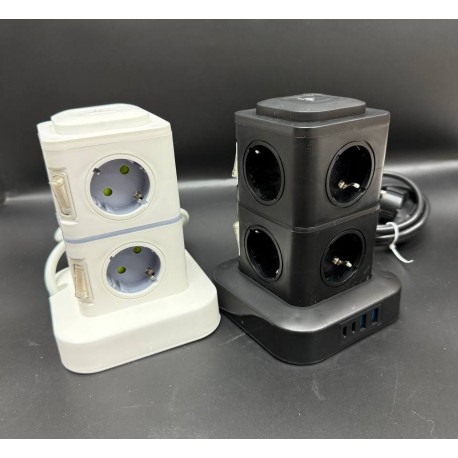 Сетевой фильтр CCL YING Башта 2500Вт 250В длина провода 2 м, 8 евророзеток-6