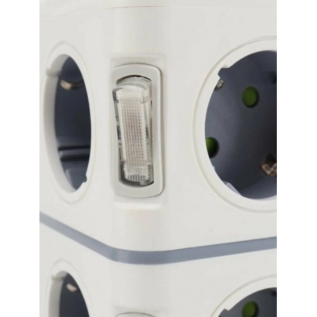 Сетевой фильтр CCL YING Башта 2500Вт 250В длина провода 2 м, 8 евророзеток-5