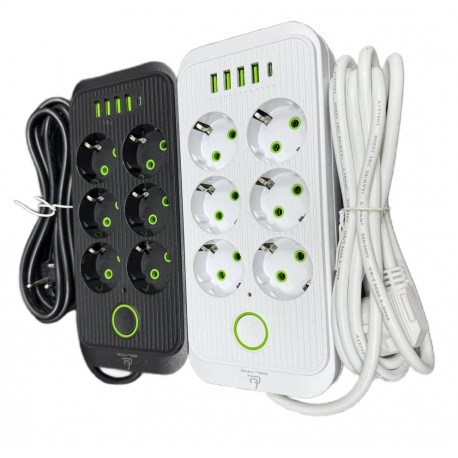 Сетевой удлинитель CCL-025U 6 розетки, кабель 3 м-1