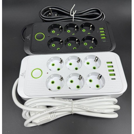 Сетевой удлинитель CCL-025U 6 розетки, кабель 3 м-3