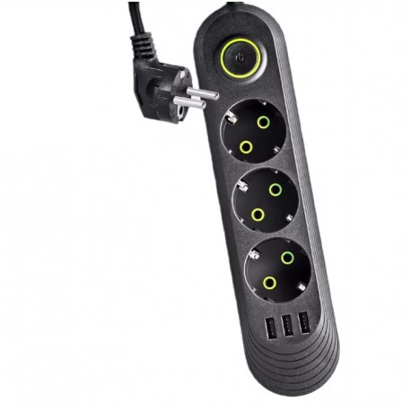 Удлинитель сетевой CCL YING CCL-021U 500В, 3 порта USB, 3 розетки-2