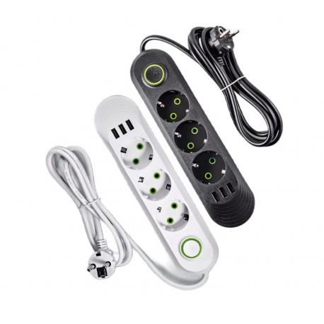 Удлинитель сетевой CCL YING CCL-021U 500В, 3 порта USB, 3 розетки-1