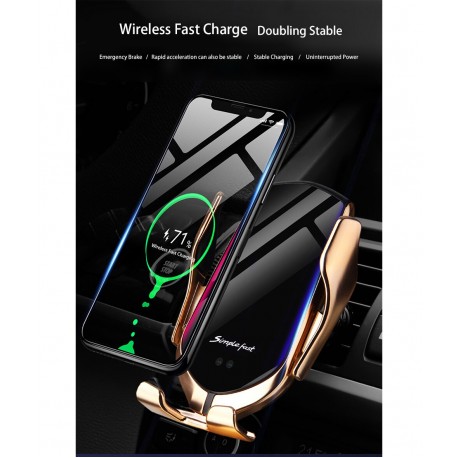 Автомобильная зарядка держатель с сенсорным датчиком Smart Sensor Car Wireless R1  оптом-13