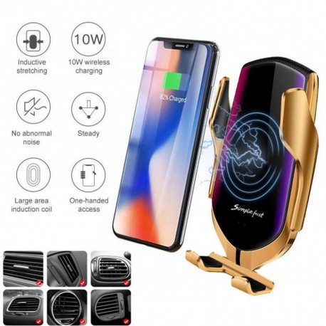 Автомобильная зарядка держатель с сенсорным датчиком Smart Sensor Car Wireless R1  оптом-9