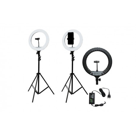 Светодиодная кольцевая лампа 36 см со штативом  оптом-3