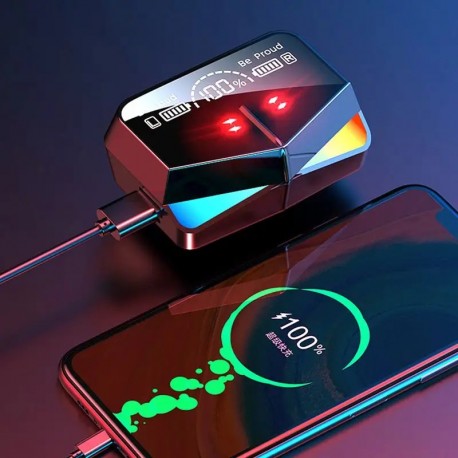 Игровые наушники-вкладыши M28 DAMAX PLAYGAMES WIRELESS 5.3 IPX-4 WS с микрофоном для геймеров  оптом-5