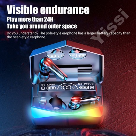 Игровые наушники-вкладыши M28 DAMAX PLAYGAMES WIRELESS 5.3 IPX-4 WS с микрофоном для геймеров  оптом-7