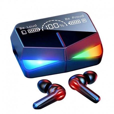 Игровые наушники-вкладыши M28 DAMAX PLAYGAMES WIRELESS 5.3 IPX-4 WS с микрофоном для геймеров  оптом
