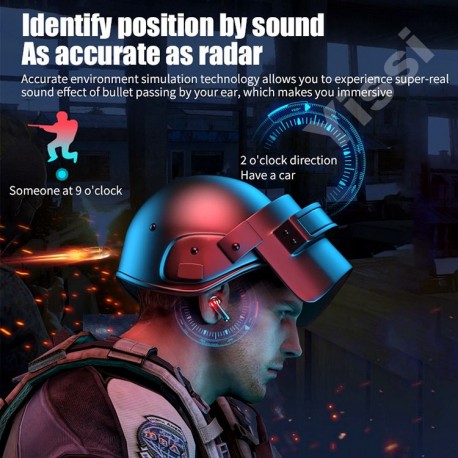 Игровые наушники-вкладыши M28 DAMAX PLAYGAMES WIRELESS 5.3 IPX-4 WS с микрофоном для геймеров  оптом-11