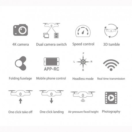 Складной мини дрон с камерой Mini Q12  оптом-7