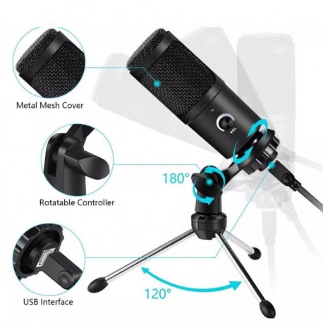 Конденсаторный USB-микрофон для ПК  оптом-4