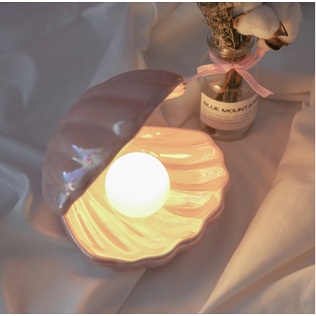 Ночной светильник в виде раковины с жемчужиной  оптом-2