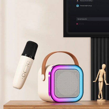 Портативная беспроводная Bluetooth-Колонка с микрофоном К12 KARAOKE STEREO  оптом-3