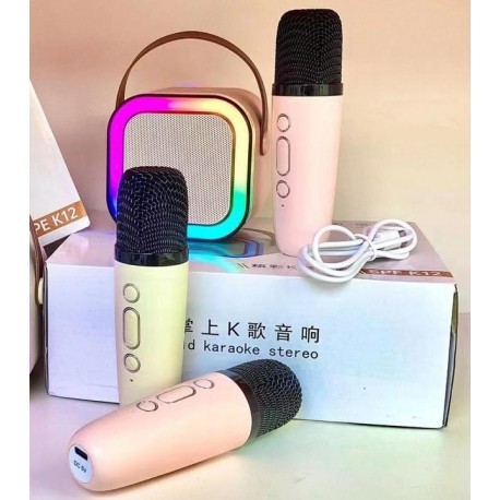 Портативная беспроводная Bluetooth-Колонка с микрофоном К12 KARAOKE STEREO  оптом-5
