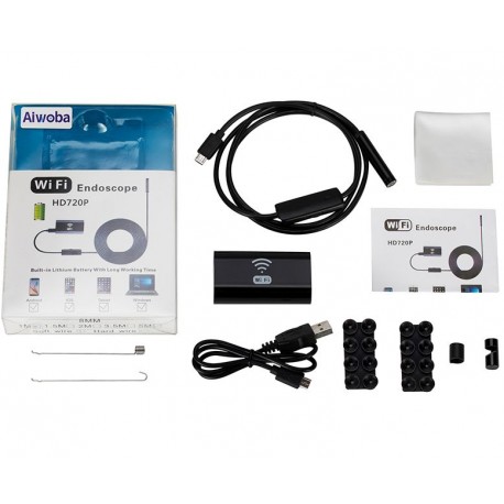 Беспроводной гибкий видеоэндоскоп WiFi HD720P 1м  оптом-3