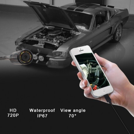 Беспроводной гибкий видеоэндоскоп WiFi HD720P 1м  оптом-9