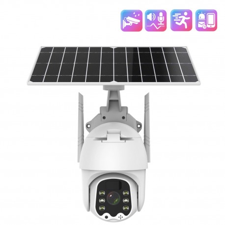 IP Камера с солнечной панелью ISEA Solar Energy Alert Security PTZ Camera поворотная  оптом-2