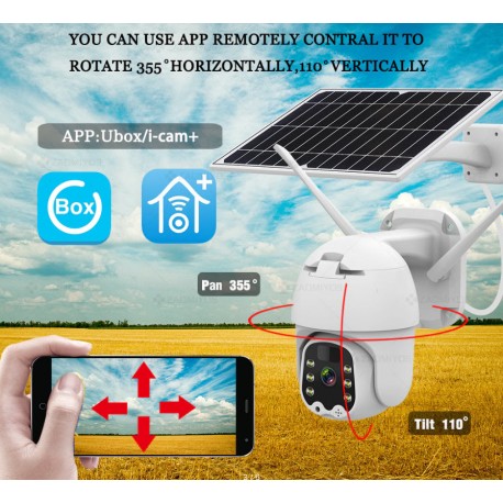 IP Камера с солнечной панелью ISEA Solar Energy Alert Security PTZ Camera поворотная  оптом-6