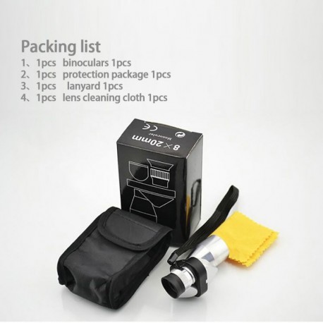 Мини карманный монокулярный телескоп VEKKLA 8x20 HD  оптом-4