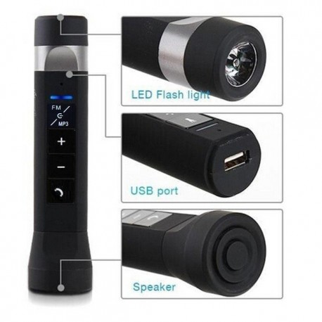 Колонка фонарик для велосипеда Multifunctional music torch  оптом-9