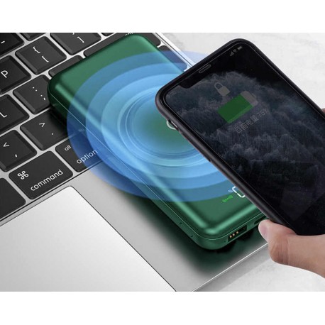 Беспроводное портативное зарядное устройство 20000 мАч с 4 кабелями  оптом-2