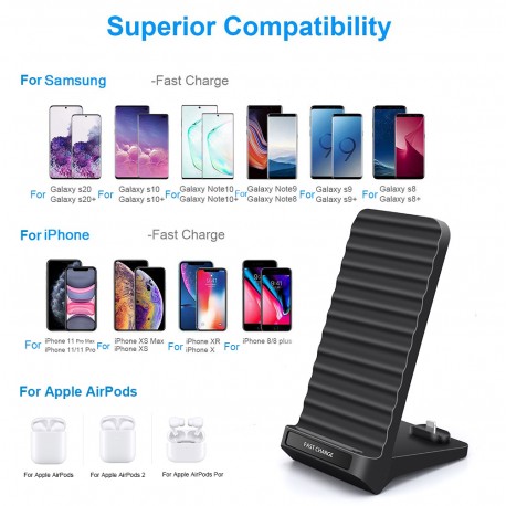 Беспроводная зарядная станция Fast Wireless Charger  оптом-5