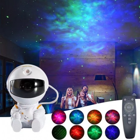Ночник проектор Астронавт Nebula Projector звезда с пультом  оптом-5