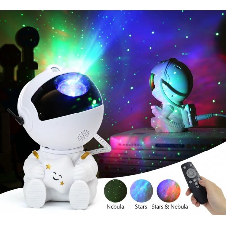 Ночник проектор Астронавт Nebula Projector звезда с пультом  оптом-7