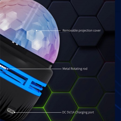 Ночник-проектор Магический шар LED USB черный  оптом-6