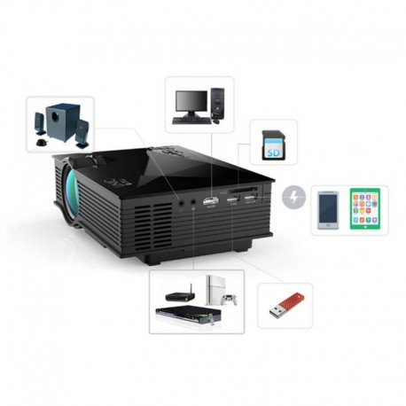 Мультимедийный Мини-проектор LED UC46 с Wi-Fi  оптом-7