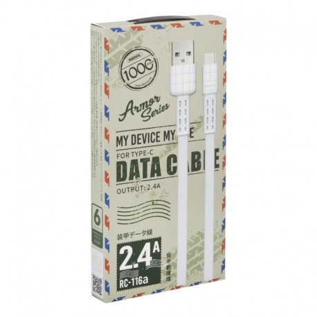 Кабель USB Remax microUSB RC-116m Armor 2.4A  оптом-3