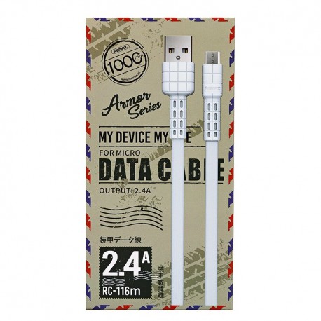 Кабель USB Remax microUSB RC-116m Armor 2.4A  оптом-4