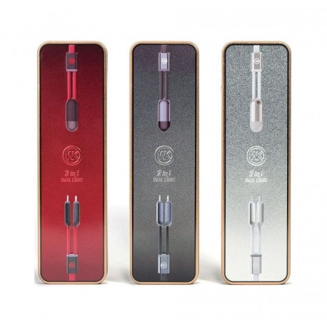 Кабель зарядки USB WK Cable to microUSB/Lightning 2-in-1 WKC-001  оптом-7