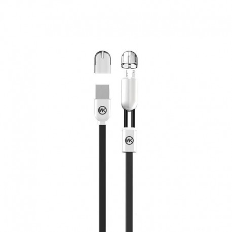 Кабель зарядки USB WK Cable to microUSB/Lightning 2-in-1 WKC-001  оптом-6